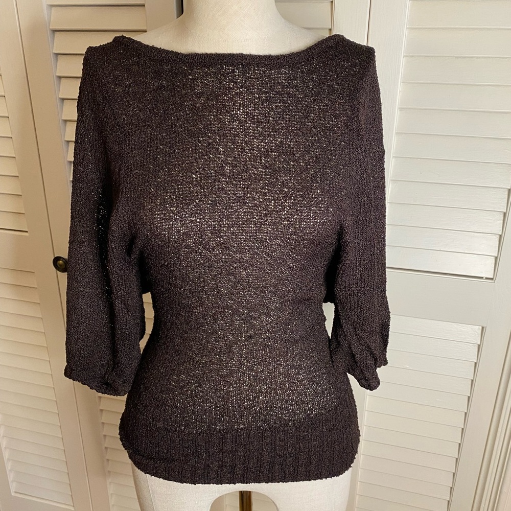 Bebe brown knit shirt size XS